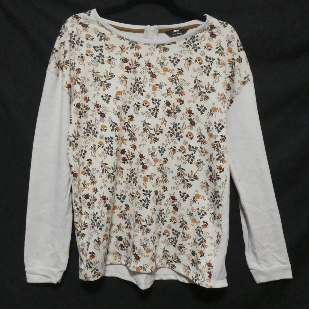 MAX | UK 14 EUR 40 | Floral Sweatshirt | 1/4 Zip Back | EUC